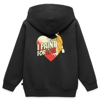 Maler Lackierer - Kinder Premium Organic Zip Hoodie - Schwarz - Hinten - AI Model Kid Male (0cm)