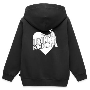 Maler Lackierer - Kinder Premium Organic Zip Hoodie - Schwarz - Hinten - AI Model Kid Male (0cm)
