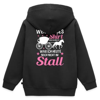 Wenn Dieses Shirt Noch Sauber Ist War Ich Heute - Kinder Premium Organic Zip Hoodie - Schwarz - Hinten - AI Model Kid Male (0cm)