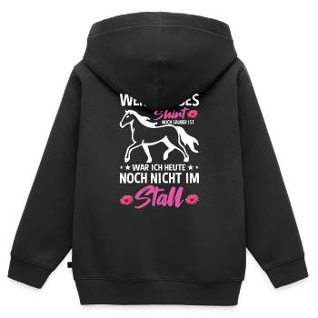 Wenn Dieses Shirt Noch Sauber Ist War Ich Heute - Kinder Premium Organic Zip Hoodie - Schwarz - Hinten - AI Model Kid Male (0cm)