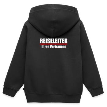 Reiseleiter Tourismus Tour-Guide Geschenk Reise - Kinder Premium Organic Zip Hoodie - Schwarz - Hinten - AI Model Kid Male (0cm)