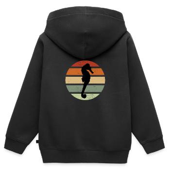 Seepferdchen-Abzeichen Schwimmabzeichen - Kinder Premium Organic Zip Hoodie - Schwarz - Hinten - AI Model Kid Male (0cm)