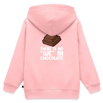 Schokoladenliebhaber Schoko-Milch-Schokoriegel - Kinder Premium Organic Zip Hoodie - Rosa - Hinten - AI Model Kid Female (0cm)