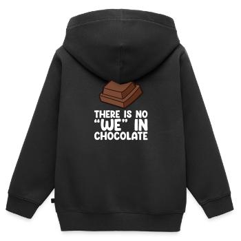 Chocolate Lover Tablettes de chocolat au lait - Sweat Premium à capuche zippé enfant bio - noir - Dos - AI Model Kid Male (0cm)