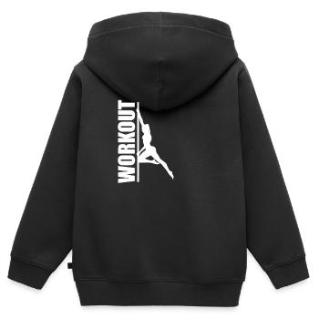 Pole Dancer Pole Dance | Pole Dance - Sweat Premium à capuche zippé enfant bio - noir - Dos - AI Model Kid Male (0cm)
