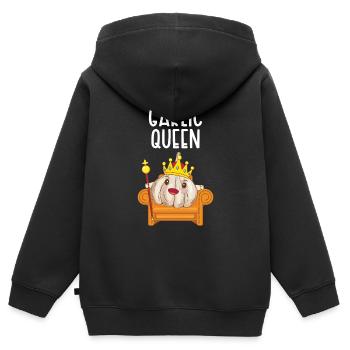 Garlic Garlic Bread Food Gift - Kids Premium Organic Zip-up Hoodie - black - Back - AI Model Kid Male (0cm)