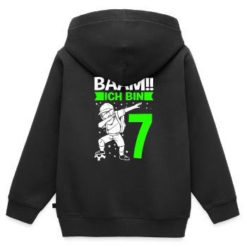Geburtstagskind Fußball Junge Dabbing Fußballmotiv - Kinder Premium Organic Zip Hoodie - Schwarz - Hinten - AI Model Kid Male (0cm)