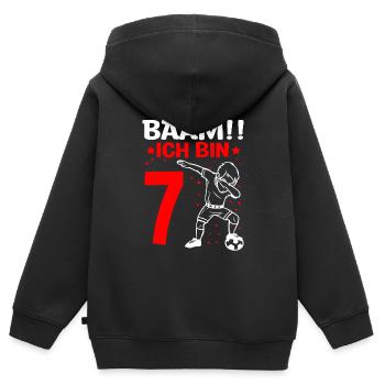 Geburtstagskind Fußball Junge Dabbing Fußballmotiv - Kinder Premium Organic Zip Hoodie - Schwarz - Hinten - AI Model Kid Male (0cm)