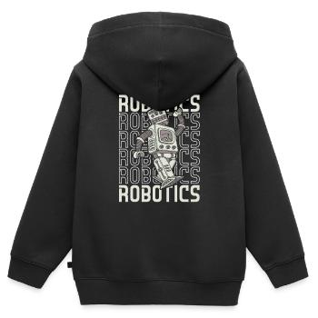 Robotique Ai Robot Mécanique Robotique - Sweat Premium à capuche zippé enfant bio - noir - Dos - AI Model Kid Male (0cm)