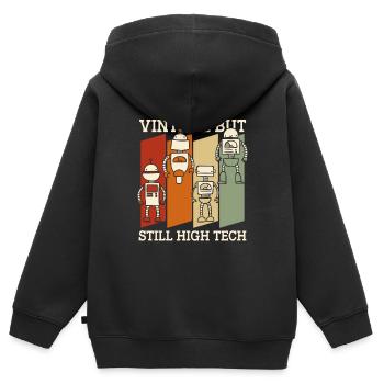 Robotique Ai Robot - Sweat Premium à capuche zippé enfant bio - noir - Dos - AI Model Kid Male (0cm)
