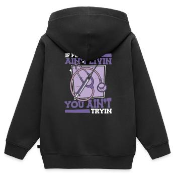 Stéthoscope infirmier - Sweat Premium à capuche zippé enfant bio - noir - Dos - AI Model Kid Male (0cm)