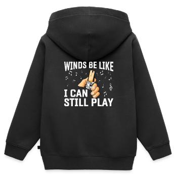 Klarinette Player Orchestra Musiker - Kinder Premium Organic Zip Hoodie - Schwarz - Hinten - AI Model Kid Male (0cm)