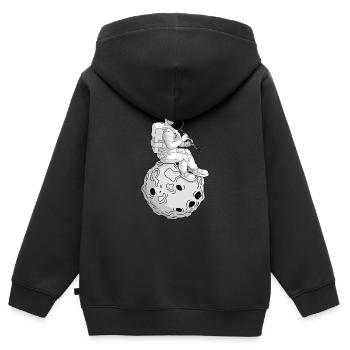Klarinette Player Orchestra Musiker - Kinder Premium Organic Zip Hoodie - Schwarz - Hinten - AI Model Kid Male (0cm)