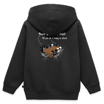 Klarinette Player Orchestra Musiker - Kinder Premium Organic Zip Hoodie - Schwarz - Hinten - AI Model Kid Male (0cm)