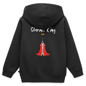 Klarinette Player Orchestra Musiker - Kinder Premium Organic Zip Hoodie - Schwarz - Hinten - AI Model Kid Male (0cm)