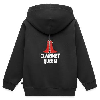 Klarinette Player Orchestra Musiker - Kinder Premium Organic Zip Hoodie - Schwarz - Hinten - AI Model Kid Male (0cm)