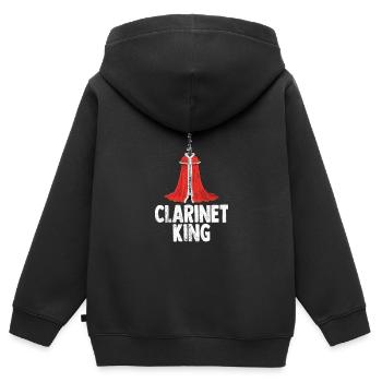 Klarinette Player Orchestra Musiker - Kinder Premium Organic Zip Hoodie - Schwarz - Hinten - AI Model Kid Male (0cm)
