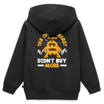 You Didn't Buy More Cryptocurrency Trading BTC - Kinder Premium Organic Zip Hoodie - Schwarz - Hinten - AI Model Kid Male (0cm)
