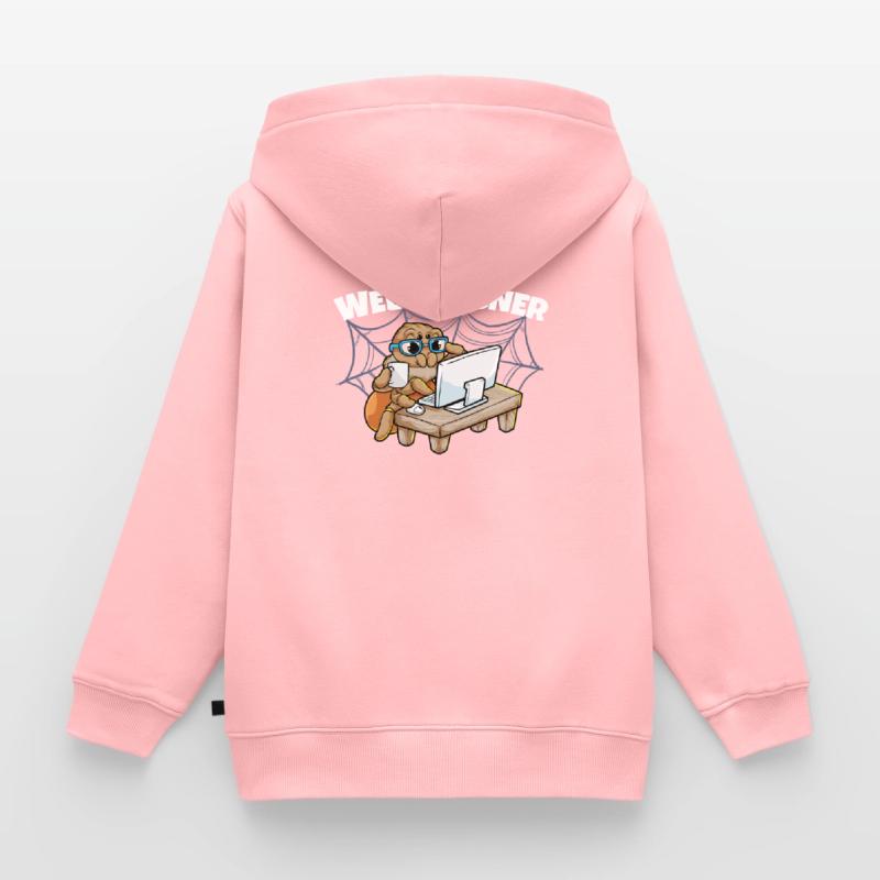 Webdesign Spider Programmation Programmeur IT Sweat Premium à capuche zippé enfant bio