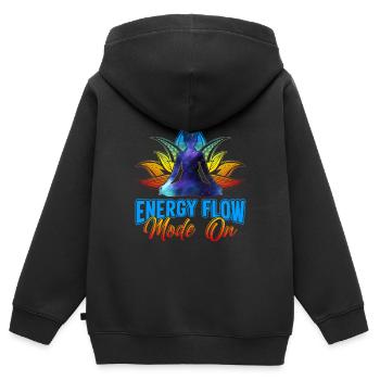 Reiki Praktizierende & Reiki Master - Kinder Premium Organic Zip Hoodie - Schwarz - Hinten - AI Model Kid Male (0cm)