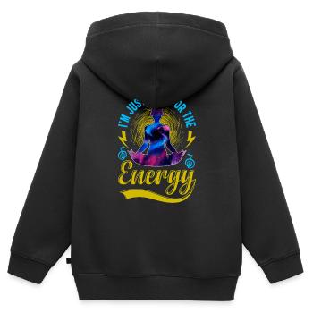 Reiki Praktizierende & Reiki Master - Kinder Premium Organic Zip Hoodie - Schwarz - Hinten - AI Model Kid Male (0cm)