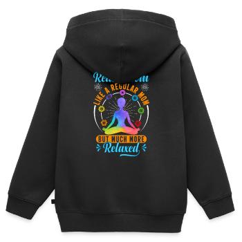 Reiki Praktizierende Reiki Master Reiki Mom - Kinder Premium Organic Zip Hoodie - Schwarz - Hinten - AI Model Kid Male (0cm)