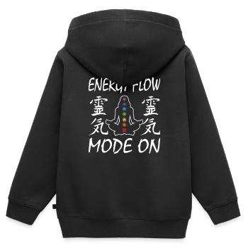 Reiki Praktizierende & Reiki Master - Kinder Premium Organic Zip Hoodie - Schwarz - Hinten - AI Model Kid Male (0cm)