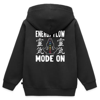 Reiki Praktizierende & Reiki Master - Kinder Premium Organic Zip Hoodie - Schwarz - Hinten - AI Model Kid Male (0cm)