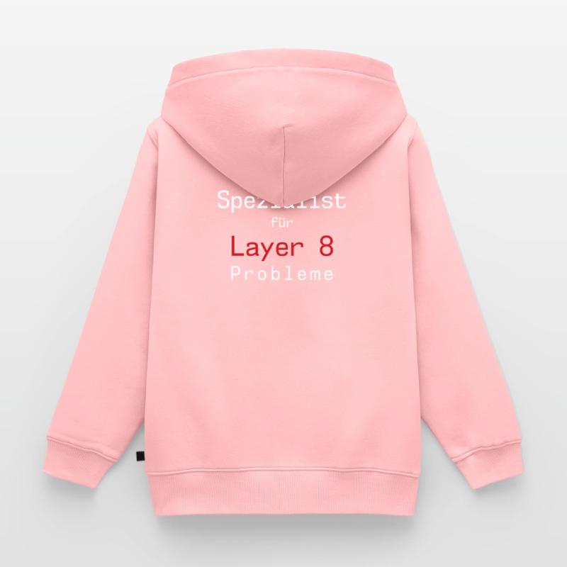 Layer 8 Problem Sysadmin Tech Support Kinder Premium Organic Zip Hoodie