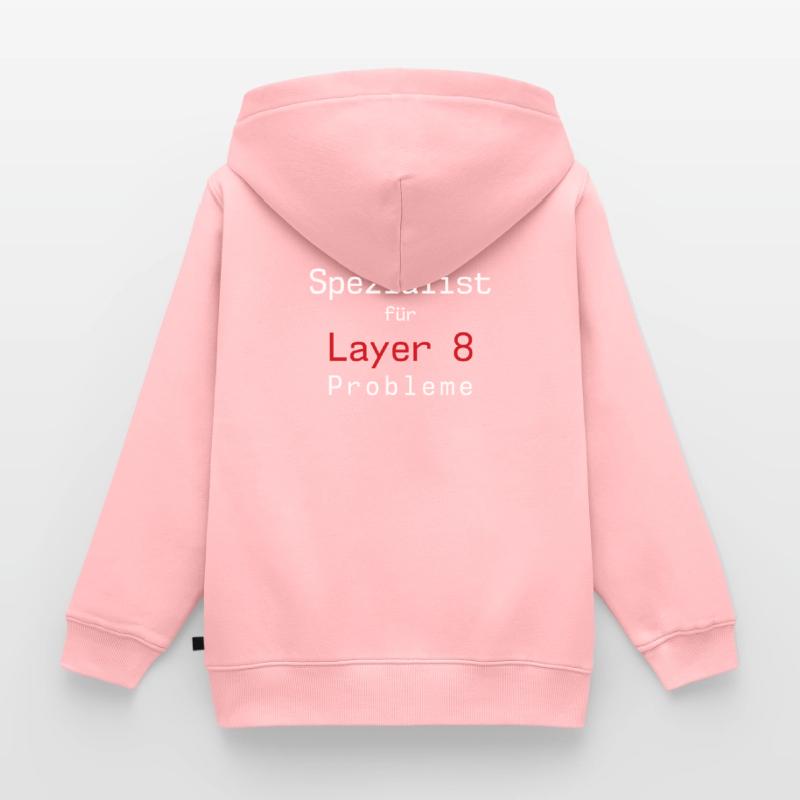 Layer 8 Problem Sysadmin Tech Support Kinder Premium Organic Zip Hoodie