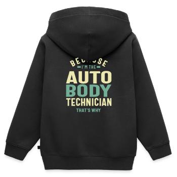 Auto Body Technician - Kids Premium Organic Zip-up Hoodie - black - Back - AI Model Kid Male (0cm)