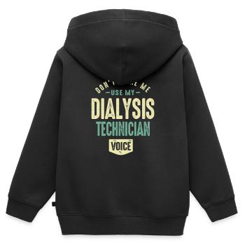Dialysis Technician - Kids Premium Organic Zip-up Hoodie - black - Back - AI Model Kid Male (0cm)