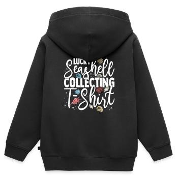 Moules Collectionneurs de moules - Sweat Premium à capuche zippé enfant bio - noir - Dos - AI Model Kid Male (0cm)