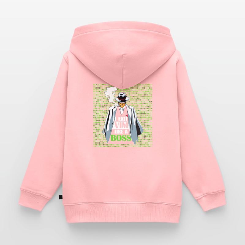 I Exit VIM like a Boss for Linux Coder and Hacker Kinder Premium Organic Zip Hoodie