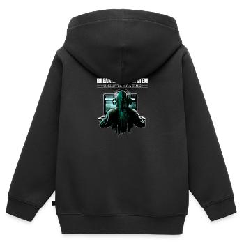 Breaking The System One Byte At A Time for Ethical - Kinder Premium Organic Zip Hoodie - Schwarz - Hinten - AI Model Kid Male (0cm)