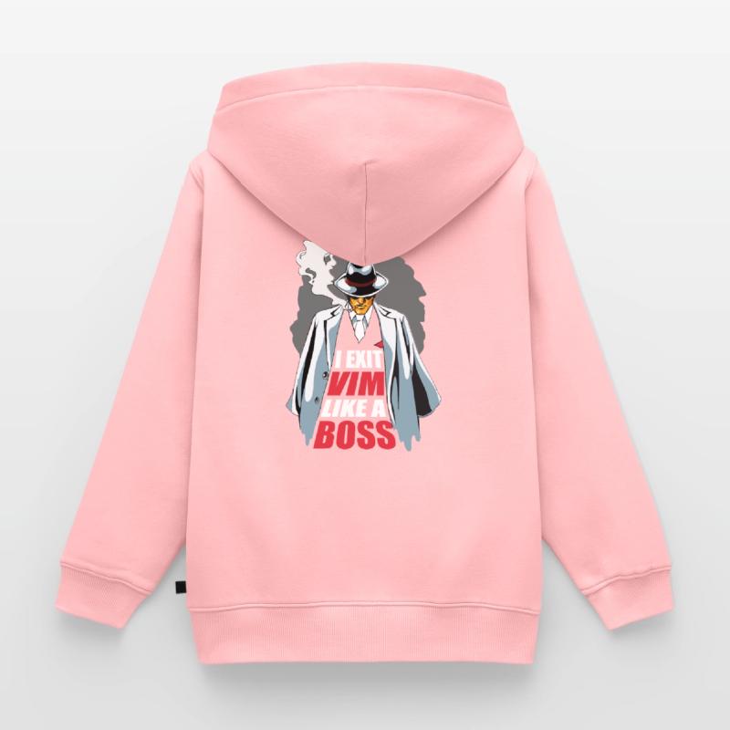 I Exit VIM Like a Boss for Linux Coder and Hacker Kinder Premium Organic Zip Hoodie
