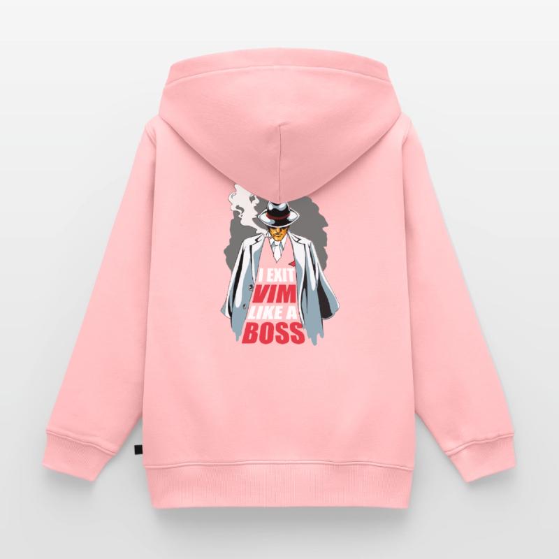 I Exit VIM Like a Boss for Linux Coder and Hacker Kinder Premium Organic Zip Hoodie