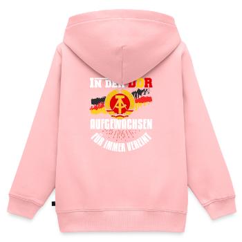 Cooler Ddr Ostdeutschland Osten Spruch - Kinder Premium Organic Zip Hoodie - Rosa - Hinten - AI Model Kid Female (0cm)