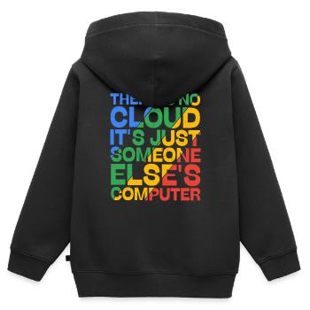 There Is No Cloud 19 - Kinder Premium Organic Zip Hoodie - Schwarz - Hinten - AI Model Kid Male (0cm)