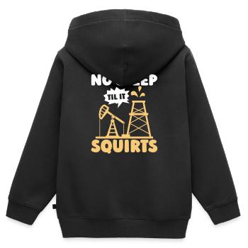 Ölfeld Bohrinsel Spritzt - Kinder Premium Organic Zip Hoodie - Schwarz - Hinten - AI Model Kid Male (0cm)
