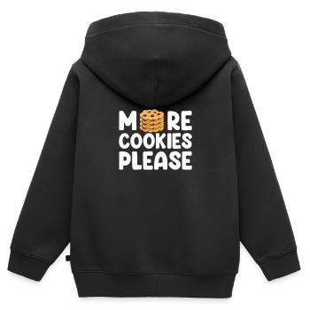 Cookies Apparel Baker Cookie Lover - Sweat Premium à capuche zippé enfant bio - noir - Dos - AI Model Kid Male (0cm)