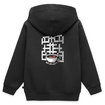 Solve crossword puzzles - Kids Premium Organic Zip-up Hoodie - black - Back - AI Model Kid Male (0cm)