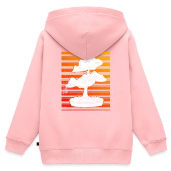 Bonsai Trees - Kinder Premium Organic Zip Hoodie - Rosa - Hinten - AI Model Kid Female (0cm)
