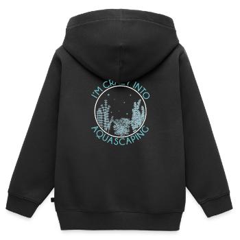 C’est drôle que je sois fou d’Aquascaping pour un Aquascaper - Sweat Premium à capuche zippé enfant bio - noir - Dos - AI Model Kid Male (0cm)