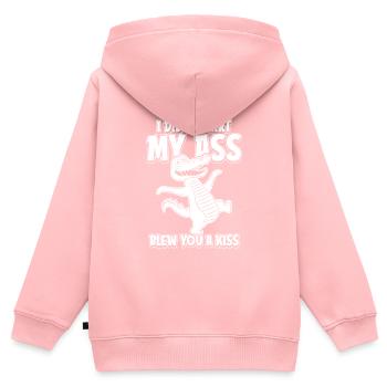 Krokodil Alligator - Kinder Premium Organic Zip Hoodie - Rosa - Hinten - AI Model Kid Female (0cm)