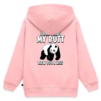 Großer Panda Pandabär - Kinder Premium Organic Zip Hoodie - Rosa - Hinten - AI Model Kid Female (0cm)