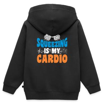 Akkordeon Polka Ziehharmonika Quetschkommode - Kinder Premium Organic Zip Hoodie - Schwarz - Hinten - AI Model Kid Male (0cm)