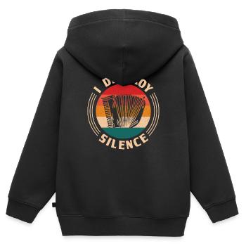 Akkordeon Polka Ziehharmonika Quetschkommode - Kinder Premium Organic Zip Hoodie - Schwarz - Hinten - AI Model Kid Male (0cm)