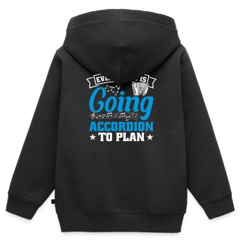 Akkordeon Polka Ziehharmonika Quetschkommode - Kinder Premium Organic Zip Hoodie - Schwarz - Hinten - AI Model Kid Male (0cm)