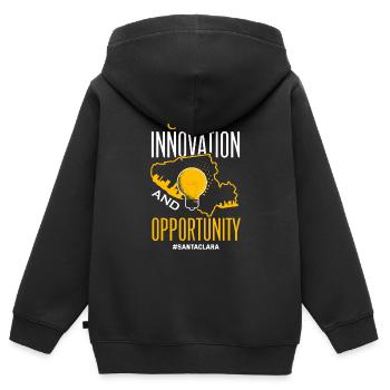 Santa Clara San Francisco Usa Design - Kinder Premium Organic Zip Hoodie - Schwarz - Hinten - AI Model Kid Male (0cm)